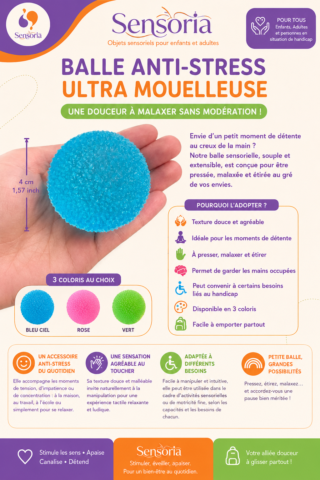 Balle anti-stress ultra mouelleuse