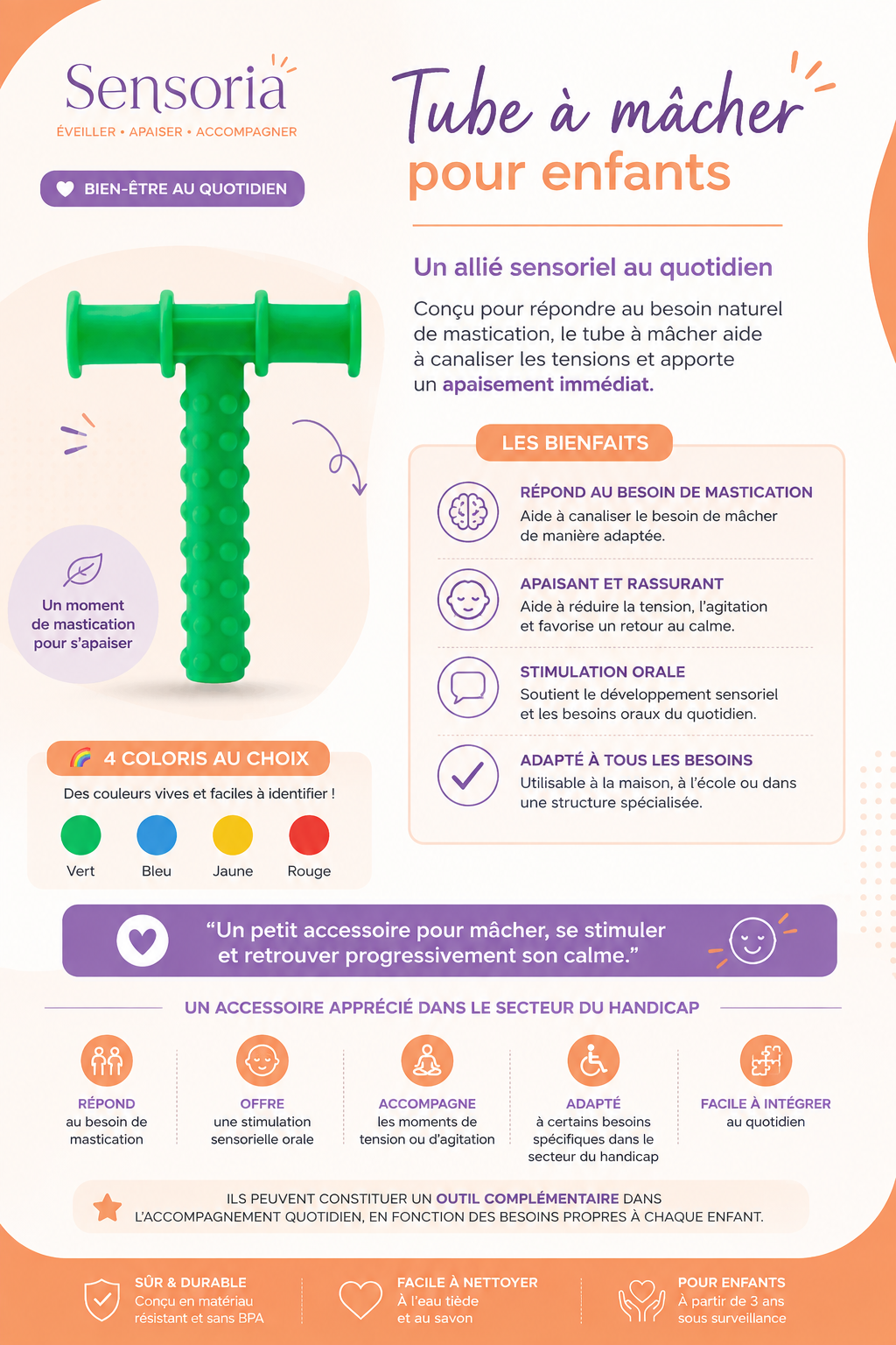 Tûbe à mâcher pour enfants