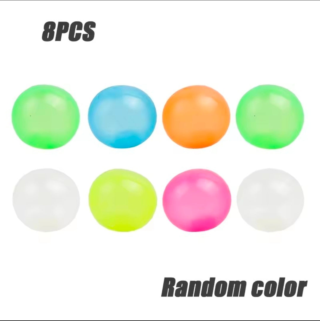 Balles fluorescentes à ventouse