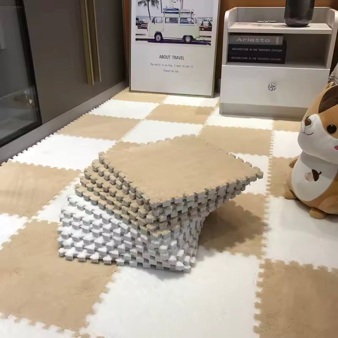 Tapis Puzzle revêtement immitation moquette - lot de 20 pièces