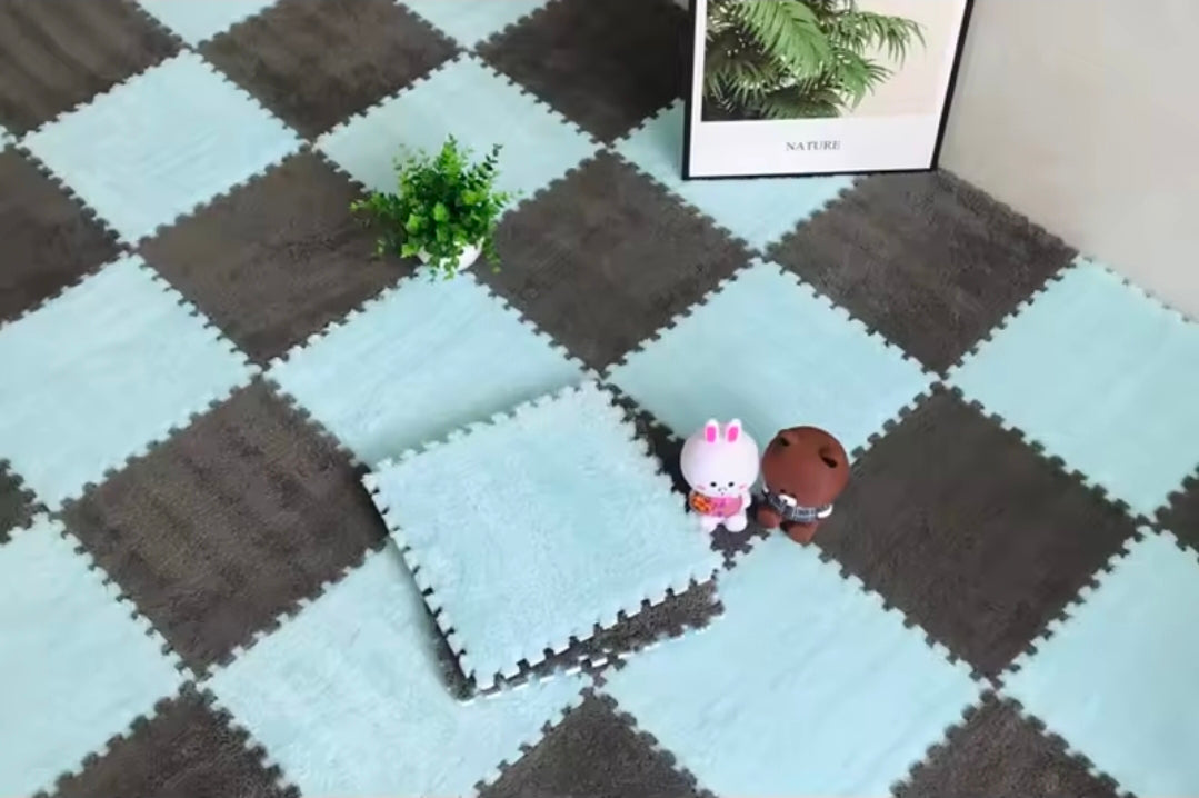 Tapis Puzzle revêtement immitation moquette - lot de 20 pièces