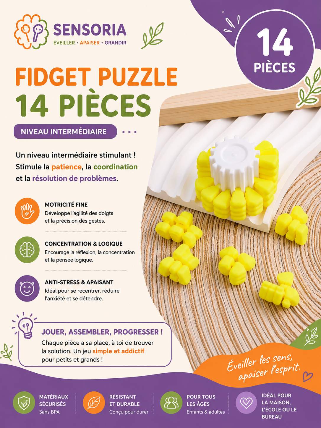 Puzzle Maïs - 3 niveaux de difficultés