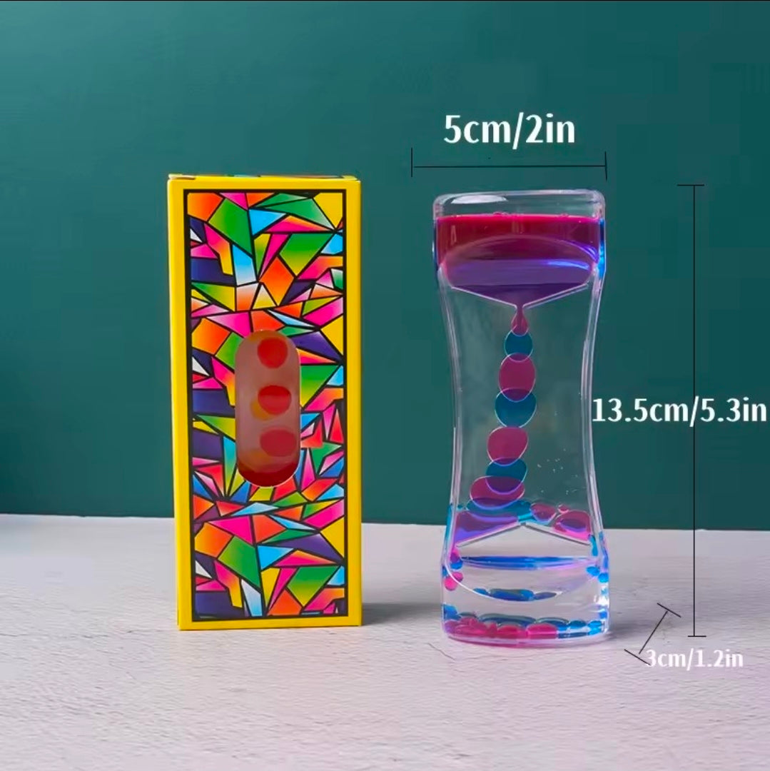 Sablier d'huile colorées