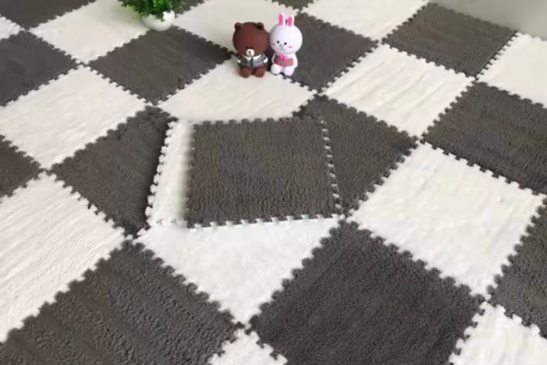 Tapis Puzzle revêtement immitation moquette - lot de 20 pièces