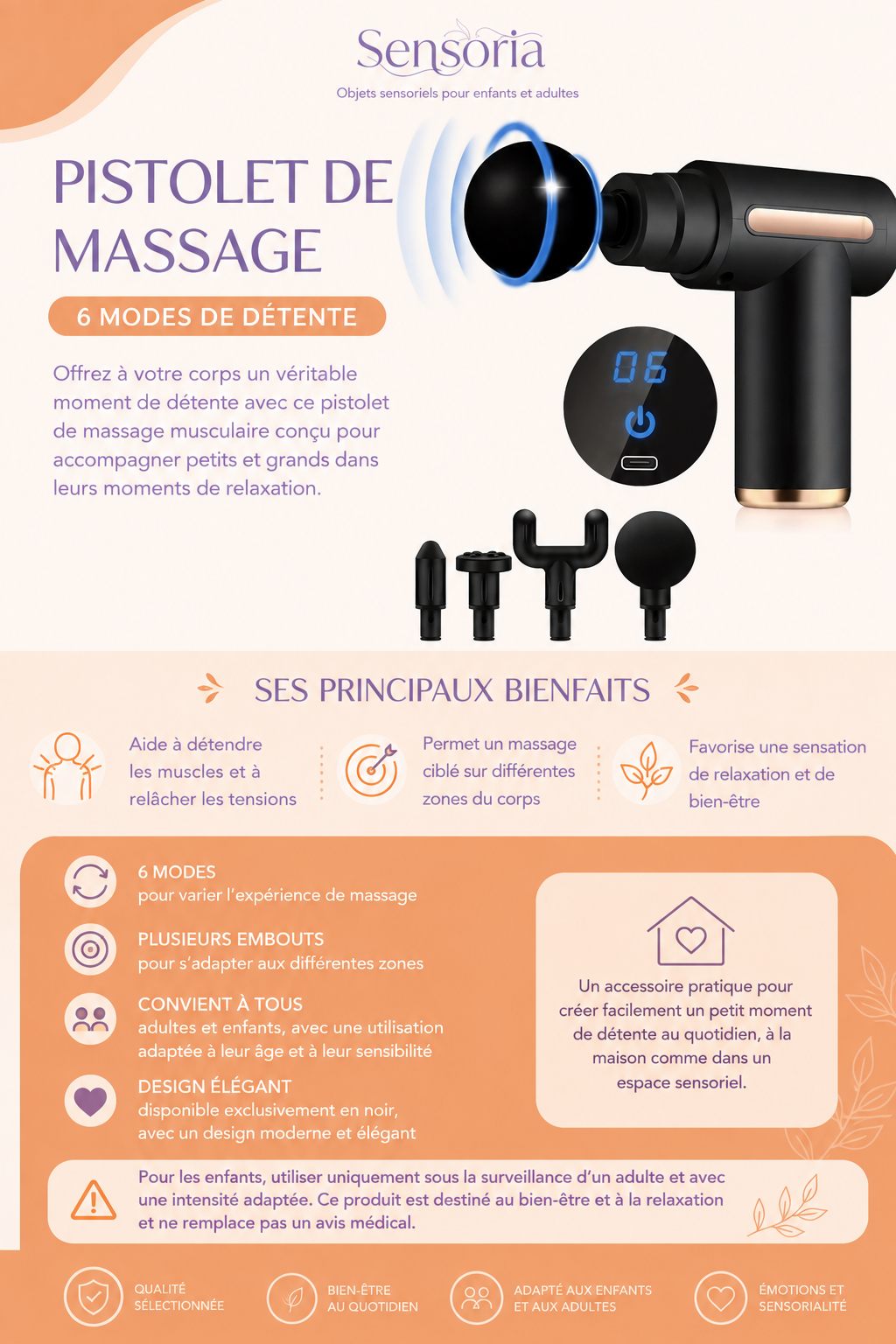 Pistolet de massage