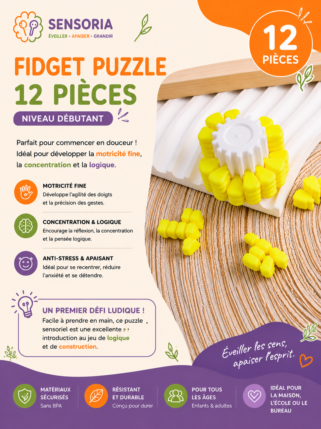 Puzzle Maïs - 3 niveaux de difficultés