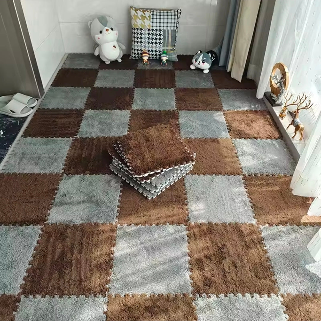 Tapis Puzzle revêtement immitation moquette - lot de 20 pièces